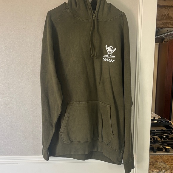 shreddy Other - Men's Olive Hoodie with Embroidered Logo